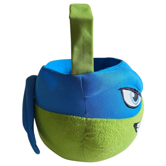 TEENAGE MUTANT NINJA TURTLE Leonardo Blue Plush Halloween Easter Basket TMNT - Picture 4 of 8